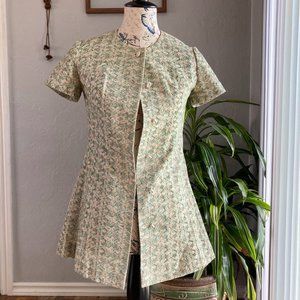 Vintage Crochet Tunic Short-Sleeve XS